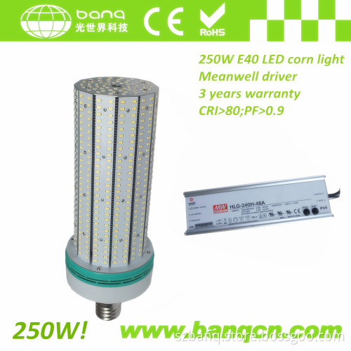 250W E39/E40 LED Corn Light CE RoHS with Meanwell Driver 3 Years Warranty